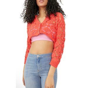 Free People Sedona Cardigan NEW WITH TAGS in Guava Berry MSRP $128